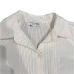 Prabal Gurung x RTR Poplin Split Sleeve Tuxedo Shirt in White, Size US 4 White Photo 4