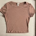 Bozzolo Ribbed Tan Short Sleeve Tee Photo 0