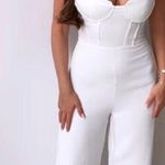 ZARA Nwt Bridal White Corset Bustier Romper Jumpsuit Photo 1