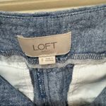 Loft Chambray Linen Cotton Shorts Sz 8 Photo 4