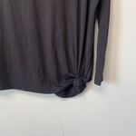 Athleta  Black Long Sleeve Tunic Top with Side Knot Sz Medium Photo 2