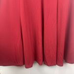 Ralph Lauren Womens Dress Small Petite Red Midi Modest Cocktail Party Holiday Photo 2