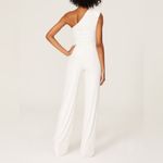 Nookie  Treasure‎ White Sequin One Shoulder Cocktail Jumpsuit Medium Photo 3
