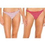 Beach Bunny Womens Angela Skimpy Striped Reversible Swim Bikini Bottom Size XS Photo 3