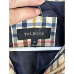 Talbots Quilted Blue Pink Yellow Plaid Check Jacket Coat Zip Size XS Preppy Photo 8