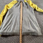 CAbi Love Carol Yellow Gray Lace Hem Mixed Media Cardigan Sweater Women's M Photo 7