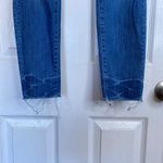MOTHER Looker Ankle Fray Jeans in Naughty Intentions Size 24 Distressed Skinny Blue Photo 7
