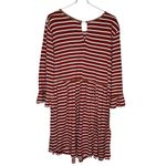 JODIFL  Women's Dress Flowy Ruffle Midi Striped Long Bell Sleeve‎ Stretch Medium Photo 6