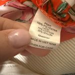 Fig & Flower Floral Lace Yoke Tie Front Boho Blouse Size L Orange Size L Photo 5