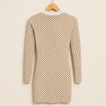 Abercrombie & Fitch  Beige & White Checkered Knit Sweater Dress Size S Photo 2