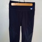 New Balance Athletic Leggings Navy Blue Mesh Photo 1