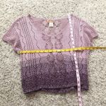 Mudd 🆕 Cropped knit short sleeve v neck sweater top Photo 3