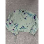 Nike Sportswear Essential Fleece Crew Tie sides Green Purple size small Photo 2