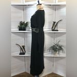 Vintage Y2K 90s Wool Blend Gray Long Sleeve Sweater Midi Dress Size M L Black Size M Photo 4