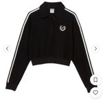 PINK - Victoria's Secret Victoria Secret PINK Reverse Fleece Cropped Polo Sweater  Photo 2