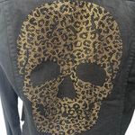 htrailz Black Leopard Skull Beaded Jeweled Rhonestone Long Sleeve Coat Jacket M Size M Photo 2