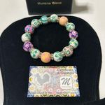 Antique Venetian Lampwork
Decorated Fancy Big Beads Tutti Frutti Murano Bracelet Photo 1