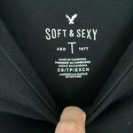 American Eagle  Embroidered Black Fitted Short Sleeve Tee Photo 1