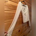 Lulus Lulu’s NWT Constant Cuteness White Ribbed Knit Long Sleeve Top. Size small Photo 3