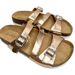 Lisa Vicky Sandals Womens Size 6 Rose Gold Slip On Slides Photo 0