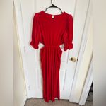 Anthropologie The Odell’s NEW Red Velvet Cutout Holiday Maxi Dress Photo 2