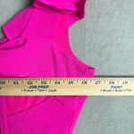 Sugar Lips Hailee Ruffle Sleeve Mini Dress Neon-Pink Back Tie Detail size S Photo 7