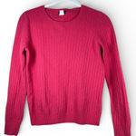 J.Crew  Wool Cashmere Blend Crew Neck Cable Knit Sweater Size M Pink Photo 0