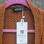 Merokeety  Cozy Orange Open-Front Sweater Photo 1