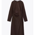 ZARA Rouched midi dress. S Photo 3