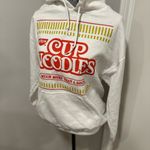 Unisex Sz: M Cup of Noodles White Graphic Print Pullover Kangaroo Pouch Hoodie. Size M Photo 8