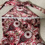 Hot Kiss  Red and Cream Floral Halter Blouse Photo 1