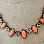 Blue and orange geometric multi strand statement necklace Photo 1