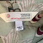 Anthropologie  Odd Molly Boho Green Geometric Shift Dress 3/4 Sleeve M Photo 4