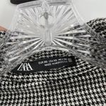 ZARA  Black White Houndstooth Mini Shirt Dress Photo 2