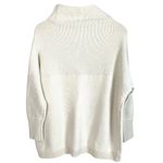 Free People Ottoman Slouchy Tunic Ecru Sweater S Oversized Ribbed Mock Neck Photo 5