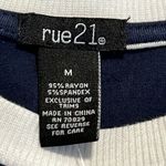 Rue 21  junior medium striped short sleeve crew neck knit dress above knee mini Photo 2