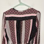 Intermix  Purple Pattern Silk Drawstring Romper Photo 5