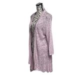 Two One Two 212 New York Open Knit Cardigan Crochet Boho Pink Hippie Beach XL Photo 2