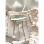 LOFT Fan Floral Light Pink Crewneck Blouse Short Sleeve Lightweight Top Sz S Photo 4