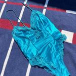 Vintage teal Lace Lingerie bodysuit Women’s S small Blue Photo 0