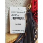 Nordstrom Certified Vegan Purse Red Sequin Round Zip Tassel Clutch Coin Bag NWT Black Photo 1