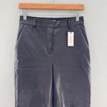 Aritzia Babaton Command Cropped Pant Vegan Leather NWT Black Photo 4