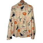Amazon Unbranded  Butter Yellow Halloween Print Button Down Shirt Size XL Photo 1