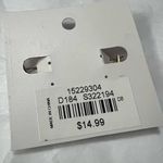 Loft Hoop Earrings Gold Toned 1" Textured Finish Photo 2