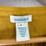Sundance  Mustard Yellow Cotton Gauze Button Down White Embroidery Detail Medium Photo 2