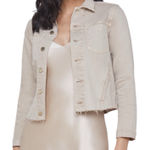 L'Agence NWD L’agence Janelle Slim Raw Jacket Biscuit Coated Women’s Size Large Photo 0