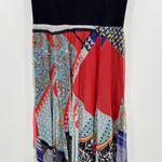 Lapis Womens Strapless Dress Size M Flowy Boho Resort Patchwork Midi Fairy Black Size M Photo 0