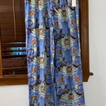 Anthropologie NWT $50 x Victoria Garcia Dark Blue Flannel Pajama Pull-On Pants S Photo 2