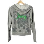 Juicy Couture Light Gray Y2K Full Zip Cotton Athletic Track Jacket L Photo 1