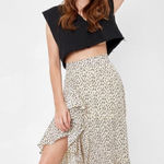 Nasty Gal  Size 2 Midi Dress Ruffle Front Abstract Photo 0